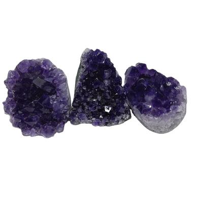 China Europe Wholesale Uruguay Amethyst Druzy Amethyst Crystal Cluster Raw Gemstone Healing Stones for sale