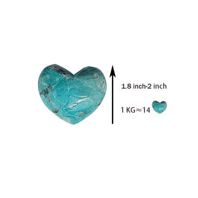 China High Quality Bulk Amazonite Stone Europe Crystal Palm Stone Polished Natural Hearts Worry Stone for sale