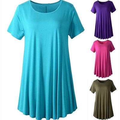 China Swing Ladies Summer Tunic Anti Shrink Loose Fit Tops For Women for sale