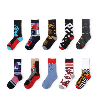 China Happy Young Boy Teen Tube Antibacterial Combed Cotton Socks Custom Made for sale