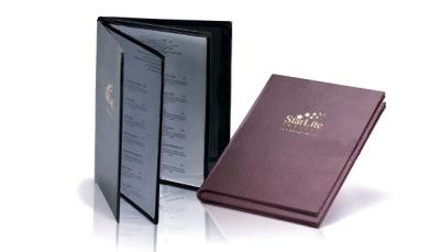 China Restaurant Colorful PU Leather Menu Covers for sale