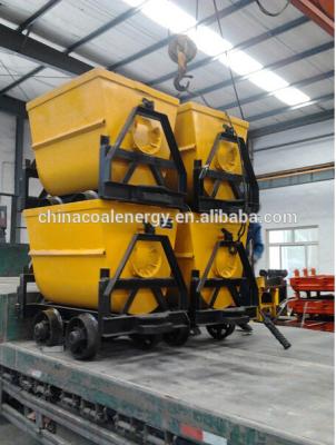 China KFU Rocker Side Dump mining Car 600 gauge bucket tipping mine car for sale