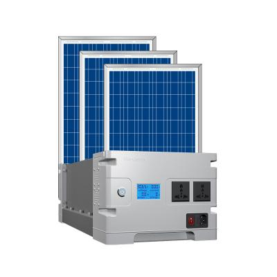 China Home 3Kw Off Grid Solar Power Battery Installation With Built-in 1.5kw Inverter Solar Generator for sale