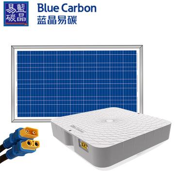 China Surface Mounted Blue Carbon Indoor Solar Ceiling Light With Remote Control for sale