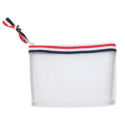 China NATIONAL Women's Storage Clear Plastic Zipper Pouch Washable Cosmetic Bag Mesh Zipper Pouch Multifunctional Makeup Bag Zipper Pouch for sale