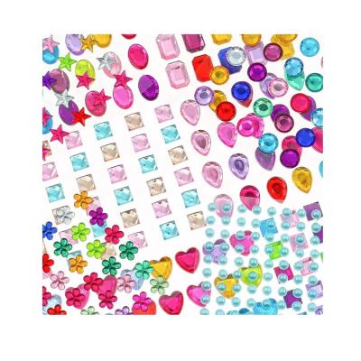 China Decorative sticker Crystal Jewels Rhinestones Gems Self-adhesive multicolored stickers for sale