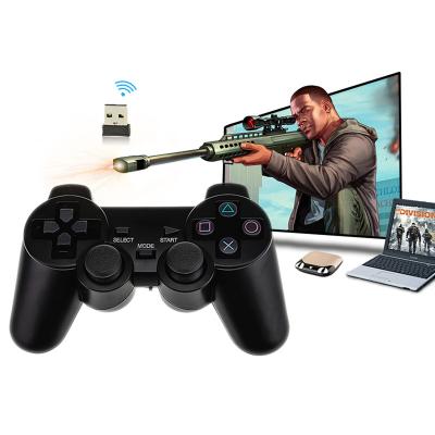 China Dual VIBRATION MOTOR vibration motor PC 2.4g usb gamepad wireless video game controller for android box and smart tv for sale