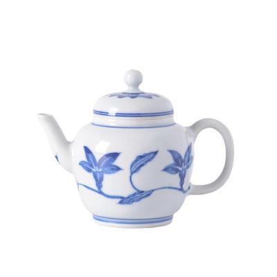 China Chinese style blue and white antique handmade Jingdezhen kung fu teapot tea set for sale