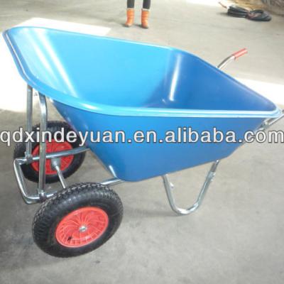 China South America Plastic Tray Wheelbarrow XDY WB9600-2 Wheelbarrow 9600-2 for sale