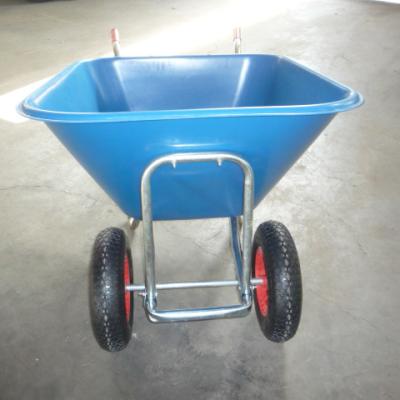 China Sigle Plastic Tray Wheelbarrow  Capacity Poly Tray 200ltr Wheelbarrow 1515MM for sale