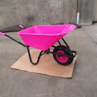 China WB6414W Building Material  Wheel Barrow Wheelbarrow Tray Ordinary Product en venta