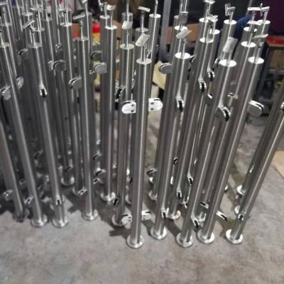 China Modern Stainless Steel Glass Balustrade Railing System Railing System Garden Clip Railing Staircase Balcony Temporary Stainless Steel Fence for sale