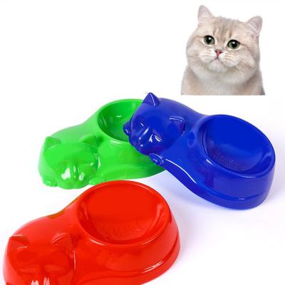 China Sustainable Pet Supplies Cat Bowl Small Pet Single Bowl Cute Cat Head Shape Dog Bowl Pet Feeder for sale