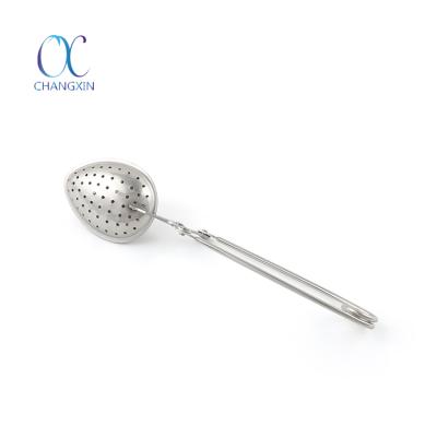 China Sustainable Stainless Steel Spoon Shape Tea Infuser Diffuser With Spring Handle Tea Infuser Spoon for sale