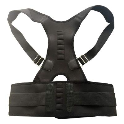 China Back Brace Posture Corrector For Men Women Lumbar Support Belt Soft Fully Adjustable Magnetic Orthopedic Shoulder Neck for sale