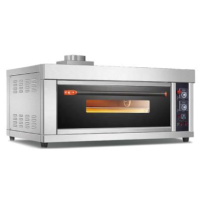 China Commercial Counter Top CE Supply Stainless Steel With Stone 1deck Restaurant Gas Pizza Oven Commercial for sale