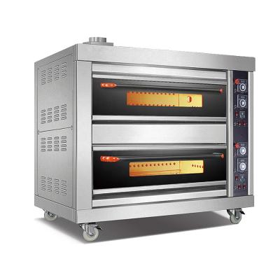 China Commercial Baking Bread Machine 4 Tray Commercial Gas Kitchen Pizza Supply Commercial Baking Oven for sale