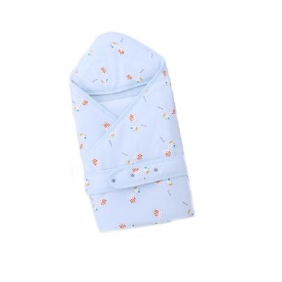 China Active Baby Thin Cotton Blanket With Hat Reusable Cute Giraffe Cotton Printing Newborn Wraps Wraps Blankets for sale