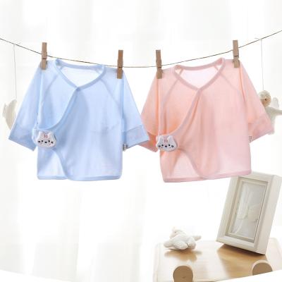 China Breathable Solid Color Infant Short Sleeve Baby Clothing Tops Newborn Baby Romper for sale