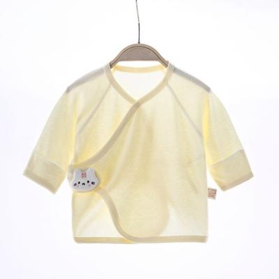 China Breathable Newborn Infant Baby Romper Summer Clothing Short Sleeve Bamboo Top for sale