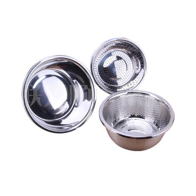 China Sustainable Europe Type Stainless Steel Rice Sieve With Handle Lab Test Sieve Fruit Colander for sale