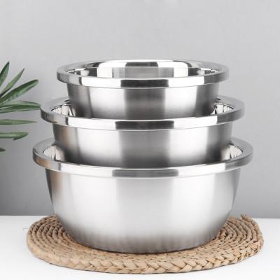 China Sustainable Wholesale Asia SS304 Metal Lavatory Soup Bowl Eco-friendly Salad Bowl Without Lid For US/Korea Kitchen for sale