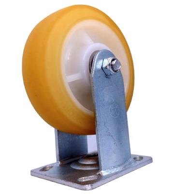 China Heavy Duty FIXED CASTER Trolley Caster Wheels Wholesale 6 Inch FIXED CASTER Plate Casters for sale