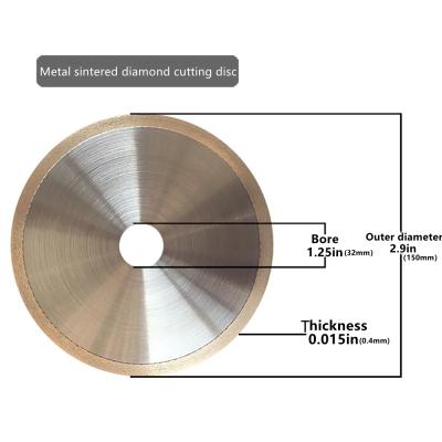 China Optical Glass Processing Smooth Section Optical Glass Groove Level With Sinter Diamond Cutting Disc for sale