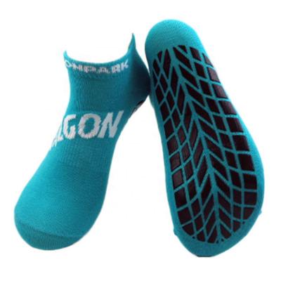 China QUICK DRY Custom Anti Slip Silicon Gel Cotton Kids Socks And Logo Trampoline Custom Trampoline Jumping SocksRubber for sale