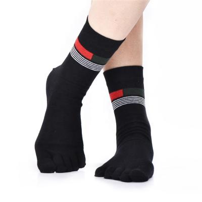 China JL274- Custom QUICK DRY Combed Cotton Men's Breathable Five-Toe Dress Socks Unisex Business Crew Socks for sale