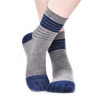 China JL275- QUICK DRY Custom Made Cotton Five-Toe Fashionable Worsted Dress Mens Dress Socks Unisex Business Crew Socks for sale