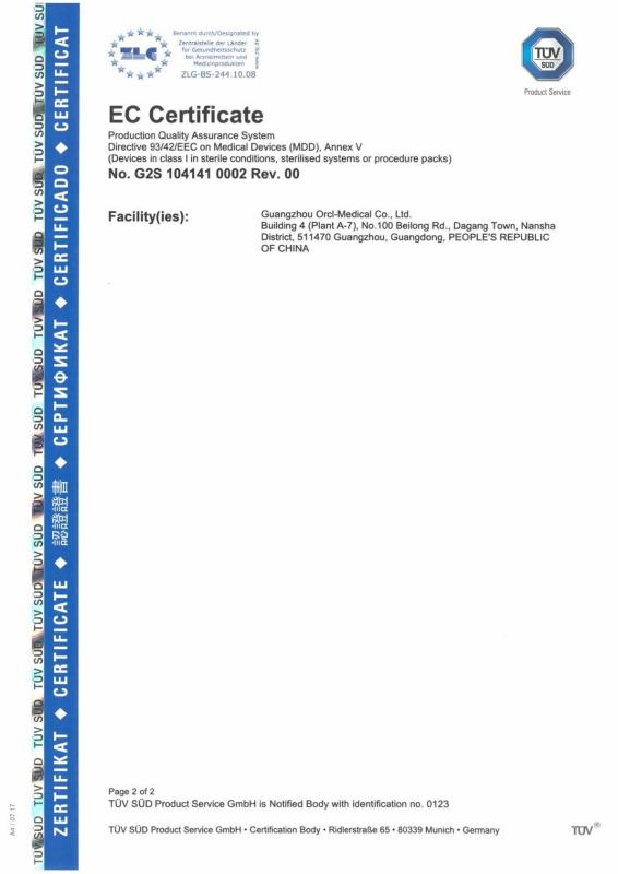EC Certificate - Guangzhou orcl medical co; ltd.