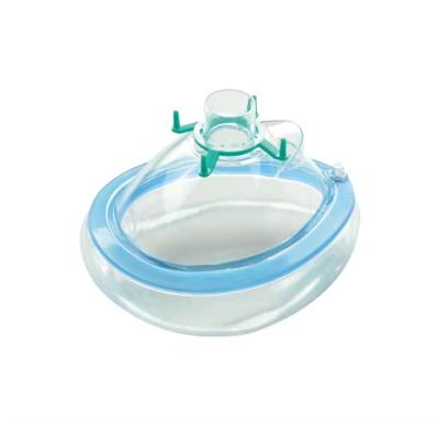 Cina Single Person Use Anesthesia Oxygen Mask Soft Medical PVC Anesthesia Mask With Air Cushion Anesthesia Mask Dropshipping Exporter in vendita