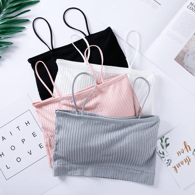 China Ultra Thin Sustainable Crop Top Bralette Cute Padded No Wire Bra Harness Breathable Bralette For Fitness Sports for sale