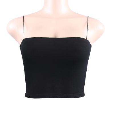 China 2021 New Fashion Breathable Breathable Women Tie Up Color Simple Women's Crop Sleeveless Tank Top for sale