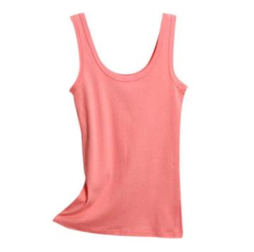 China Summer Breathable Hot Cotton Spring Sale Breathable Tank Tops For Women Round Neck T-shirt Solid Color Tank Tops Slim Vest for sale