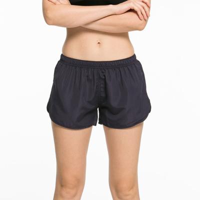 China Breathable Breathable Summer Exercise Gym Shorts Women Yoga Side Slit Shorts Low Waist Shaping Solid Running Shorts for sale