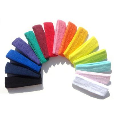 China Durable Hot Sale Customized Logo Cotton Sweat Bands Sport Fitness Absorbent Sweat Bands for sale