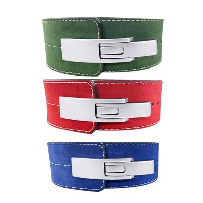 China Cowhide 2023 genuine leather belt comfortable and eco-friendly weightlifting gym fitness hide leather belt vintage safe women unisex gym belt for sale