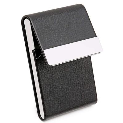 China Feature Factory Wholesale High Quality PU Leather Card Holder Case With Magnetic Mens Business Card Holders for sale