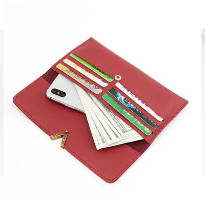 China Custom Women Waterproof Multifunctional Private Purse Leather Unique Wallet Phone Purse Card Wallet For Ladies for sale