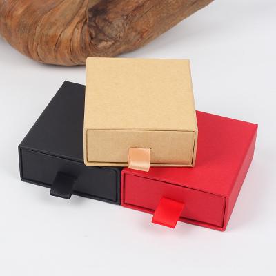 China Black Paper Jewelry Packaging Box Ring Earring Case Access Box Paper Jewelery Packing Small Box for sale