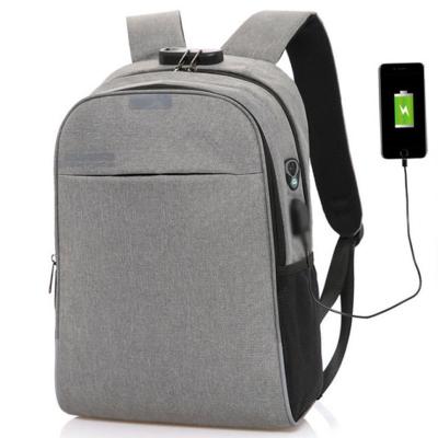 China With USB Fashion Travel Backpack Anti Theft USB Laptop Bag Business Waterproof Bag for sale