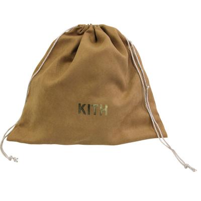 China Recyclable Faux Suede Hot Stamping Dust Bag Drawstring Bag For Packing Supply for sale