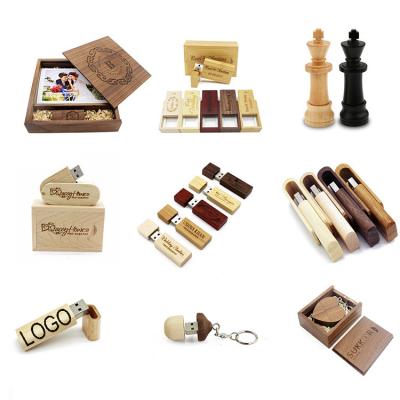 China Logo wood memoria usb flash drive sticks 32 gb 1 gb 16gb 2gb 512 mb memory bamboo wood for iphone por mayoreo for sale