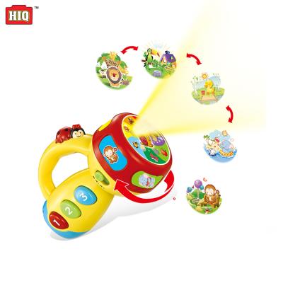 China Baby Toy Baby Projector Toys Torch Electric Baby Light Flashlight Educational Color Toys Music for sale