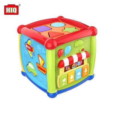 China 2020 ABS Baby Blocks Early Educational Toys Baby Activity Toy Cube Toys With Light And Music for sale