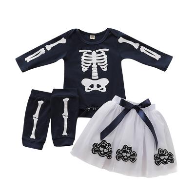 China 2021 anti-shrink newborn baby nightmare romper tutu skirt Halloween costume outfits set children's clothing girl festival play costume for sale