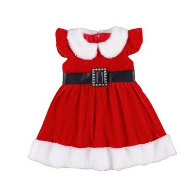 China Christmas Toddler Baby Christmas Tutu Dress Breathable Outfits Santa Clothes Princess Party for sale