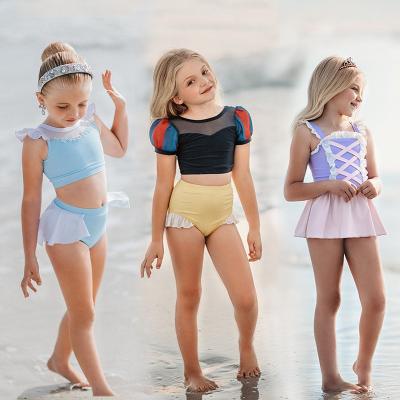 China Sweet Baby Elsa Anna Cinderella Frozen Children's Swimwear Bikini Princess Swimming Costume Girl's Swimwear Beachwear Swimsuit One Piece for sale